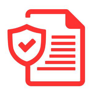 Insurance Icon In Red